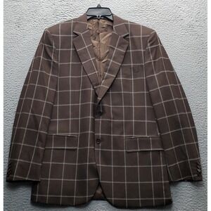 Tombolini Blazer Jacket Womens 6 Multi Check‎ Lined Single Breasted Notch Lapel